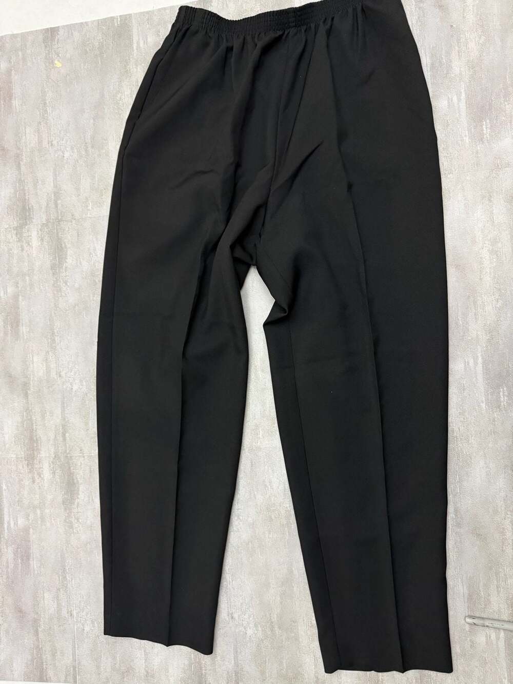 Vintage Alfred Dunner Black Elastic Waist Pull-On Trousers Pants Size 18
